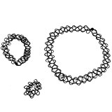 #10: タトゥーチョーカー弾性ストレッチネックレスリングブレスレットレトロヘナヴィンテージ自由奔放に生きる 80年代 90年代