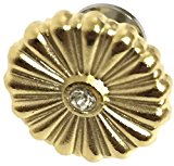 #5: 菊紋 バッジ 菊紋章 バッチ 菊御紋 ピンバッジ タイピン タイタック ラペルピン ネクタイピン ラインストーン付き