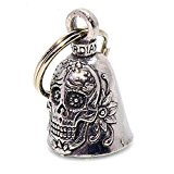 #1: 【ガーディアンベル】Sugar Skull お守り バイカー キーホルダー 交通安全 魔除け ベル;AMGB-052