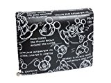 #2: ディズニー DISNEY ミッキーマウス デッサン柄 二つ折り 短財布 D1037-BK ブラック