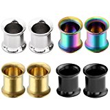 #3: PiercingJ　ボディピアス/ボディーピアス　　男女兼用　フレッシュトンネル　拡張器　ジュエル 埋め込み型　耳拡　耳のテーパー　インサーションテーパー　ピアス　セット4ペア　各サイズ (１２ｍｍ)