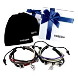 #3: [TWEEDIA]レザーブレスレット ペア(２本)セット おしゃれで高級感のある丈夫な牛革を使用 カップルやペアでも使用できます。 プレゼントにも最適