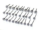 #5: 【大量30個|15ペア入】Nadeju CZ ダイヤモンド ステンレス ピアス 3mm 4mm
