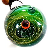 #4: 匠の技 神秘的な 宇宙 銀河 ガラス ネックレス ペンダント 太陽 惑星 メンズ レディース