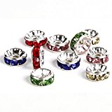 #10: 【京珠堂】ロンデル 6mm カラー ランダム 平型 100個