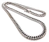 #10: necm02 ダブル喜平チェーンネックレス 鏡面シルバー色 6面カット 長さ[47cm,53cm,63cm,72cm] 幅[6mm] 上質 (47)