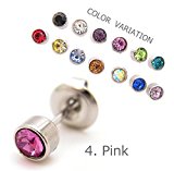 #7: 4．ピンク 1個売り ファーストピアス 20ゲージ アレルギーフリー サージカルステンレス 20G 金属アレルギーになりにくい ピアス