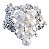 #1: 真珠の杜 あこや本真珠 葡萄デザイン ブローチ