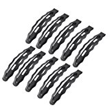 #3: uxcell ヘアクリップ 髪グリップ　ブラック ヘアピン メタリック ボープロング 五対