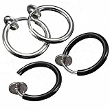 #8: フェイクリングピアス：(カラー)ブラック