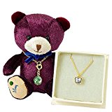 #3: プティルウ SWAROVSKI (スワロフスキー) きらめくミニテディ＆ネックレス 5月