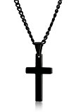 #6: Jstyle[ジェイスタイル] ブラック　クロス　ネックレス　メンズ　ペンダント　十字架　アクセサリー　金属アレルギー対応　サージカルステンレス316L製　長さ：56cm
