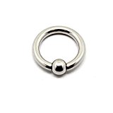#1: キャプティブビーズリング /スプリングボール/ シルバーカラー【8G/3.2mm】 内径(16mm)×ボール径(6mm)  （ボディピアス/ボディーピアス）