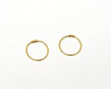 #7: K18ゴールド パイプフープピアス 太さ0.5mm×直径8mm シームレス『輪っか/リング/差し込み』【1ペア販売】[ジュエリー]