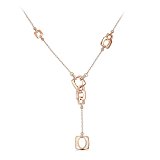 #10: (イウハ) IUHA 【光華】ロングネックレス 天然シェル オーストリア産ジルコニア (ピンクゴールド)