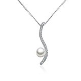 #9: 銀粧（ギンショウ）シルバー パール ネックレス レディース ホワイトデー プレゼント ギフト 本真珠アクセサリー ジュエリー 誕生日プレゼント(チェーン●ベネチアン#A291)