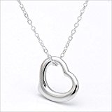 #2: 高品質 存在感抜群プラチナ加工 レディースオープンハートネックレス