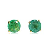 #8: nadi K18 エメラルド 0.2ct スタッド ゴールド 4本爪 ピアス