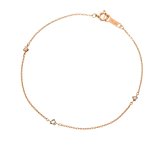 #5: 4℃ (ヨンドシー) ダイヤモンドハート K10ピンクゴールド(PG)ブレスレット 111036133102