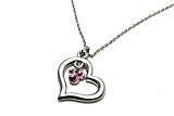 #10: ディズニー ネックレス アクセサリー Disney ディズニー 24金仕上げ Mickey in Heart ネックレス シルバー カラー スワロフスキー クリスタル　アクセサリー [並行輸入品]