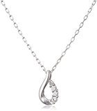 #3: [ブルーム] BLOOM シルバー キュービックジルコニア しずく ネックレス BSPP19213435