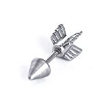 #4: 矢 羽矢 ストレートバーベル 16G ボディピアス (シルバー)(ショート)