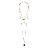 #2: [オレリア] Orelia アメジストトリプルネックレス【セミプレシャスビーズ】 ORE7176