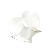 #6: [モンスターキッズ]クリアホワイト(半透明ホワイト)シリコンソリッドダブルフレアアイレット 2G ボディピアス BPDF-08-02G