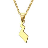 #10: [ティンティンローズ]TingTing Roseメンズ レディース カップル ペア セット ネックレス 25.5cm ピカチュウのしっぽ ペンダント アクセサリー チタン製