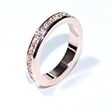 #5: スワロフスキークリスタル　フルエタニティリング　ピンクゴールド　　９号