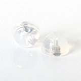 #5: Strength シリコン キャッチ 落ちない ダブルロック 構造 （ 2個 セット ） ピアス (シルバー)