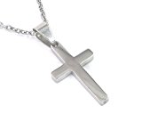 #4: （ 京都 おかげさまで ）日本製 シンプル 十字架 ネックレス ステンレス クロス 小さい ペンダント サージカルステンレス (45)