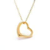 #9: Open Heart 18金製 K18 gold ゴールド (日本製 Made in Japan) (金属アレルギー対応) オープンハート ペンダント ネックレス ジュエリー (Amazon.co.jp 限定) [HJ] (40cm)