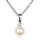 #1: nadi SV925 7.0-7.5mm アコヤ パール 本真珠 シルバー ペンダント アズキ チェーン ネックレス