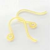 #7: アクセサリー パーツ 日本製 樹脂 対アレルギー ピアスフック 手芸 手芸用品 5組セット ゴールド