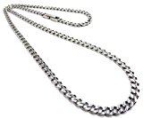 #5: （ 京都 おかげさまで ）ステンレス 喜平 ネックレス ４面カット 中折れタイプ 鏡面仕上げ 幅 ４ｍｍ ６ｍｍ ８ｍｍ 長さ ５０ｃｍ ５５ｃｍ ６０ｃｍ ６５ｃｍ ７０ｃｍ (ステンレス　幅４㎜, 70)