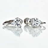 #2: イヤリング ハート プラチナ レディース 人気 ネジ式 ハートイヤリング：7mm HY