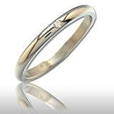 #4: ワンポイント キュービック　極細 スリム　シンプル　甲丸　メンティナンスフリー ステンレス　リング　結婚指輪　エンゲージリング (19)