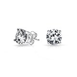 #6: [ブリング・ジュエリー] Bling Jewelry 純銀スターリングシルバー925 男女兼用 シンプル スタッド ピアス CZ 2カラット7mm [インポート]
