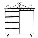 #8: ビューティーライフ【Beauty Life®】アクセサリースタンド ピアス＆ネックレス　ハンガー (48穴10ホック－黒Black)