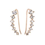 #10: [Starship Trade]三日月デザインのピアス スワロフスキー CZ ダイヤモンド ゴールド[並行輸入品]