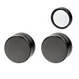 #3: Flongo　ノンホールピアス　マグネットピアス　穴開け不要　磁力で耳に取付け　パンク系　ロック　ファション　男女兼用　ボディピアス　アクセサリー　ブラック　ステンレス　12MM