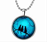 #8: 【FORTUM】猫好きにはたまらない 猫 ネックレス アクセサリー ファッション ジュエリー 収納袋 化粧箱 セット レトロ アンティーク ペンダント (Bタイプ)