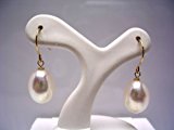 #4: イソワパール 淡水真珠 ピアス 7.5-9.5mm ホワイト K18 イエローゴールド フック式 48040 pearl