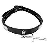 #9: Jovivi Mak　ジュエリー　ファッションアクセサリー　レディース　合金　レザー　パンク系　ゴシック　十字架　クロス　シンプル　コスプレ　アンティーク　ネックレス　チョーカー　チェーン　ペンダント　カラー　ブラック　ギフトバッグを提供
