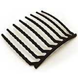 #9: iprlm024mbmbk ヘアアクセサリー 髪飾り (リトルムーン) インナーヘアアクセ Eコーム　-8本櫛-マット ブラック ヘアアクセサリー 夜会巻き　まとめ髪