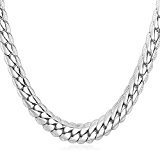 #9: U7 メンズ ネックレス 喜平チェーン ヒップホップ アクセサリー プラチナメッキ 46~81cm 幅6mm[N739]