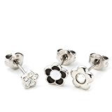 #8: マリークワント MARY QUANT ピアス レディース 3プチデイジー ピアス シルバー 260-901242-161-0