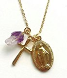 #3: La Felice Medaglia 奇跡のメダイ・不思議のメダイ 正規品 メダイ 天然石 ネックレス アメジスト ペンダント お守り