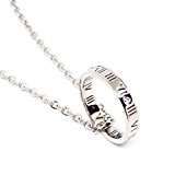 #5: ARMA リング 指輪 ローマ数字 ネックレス チェーン付属 メンズ レディース シルバー ピンクゴールド 銀 金 ステンレス ラインストーン (ステンレス シルバー, 11)